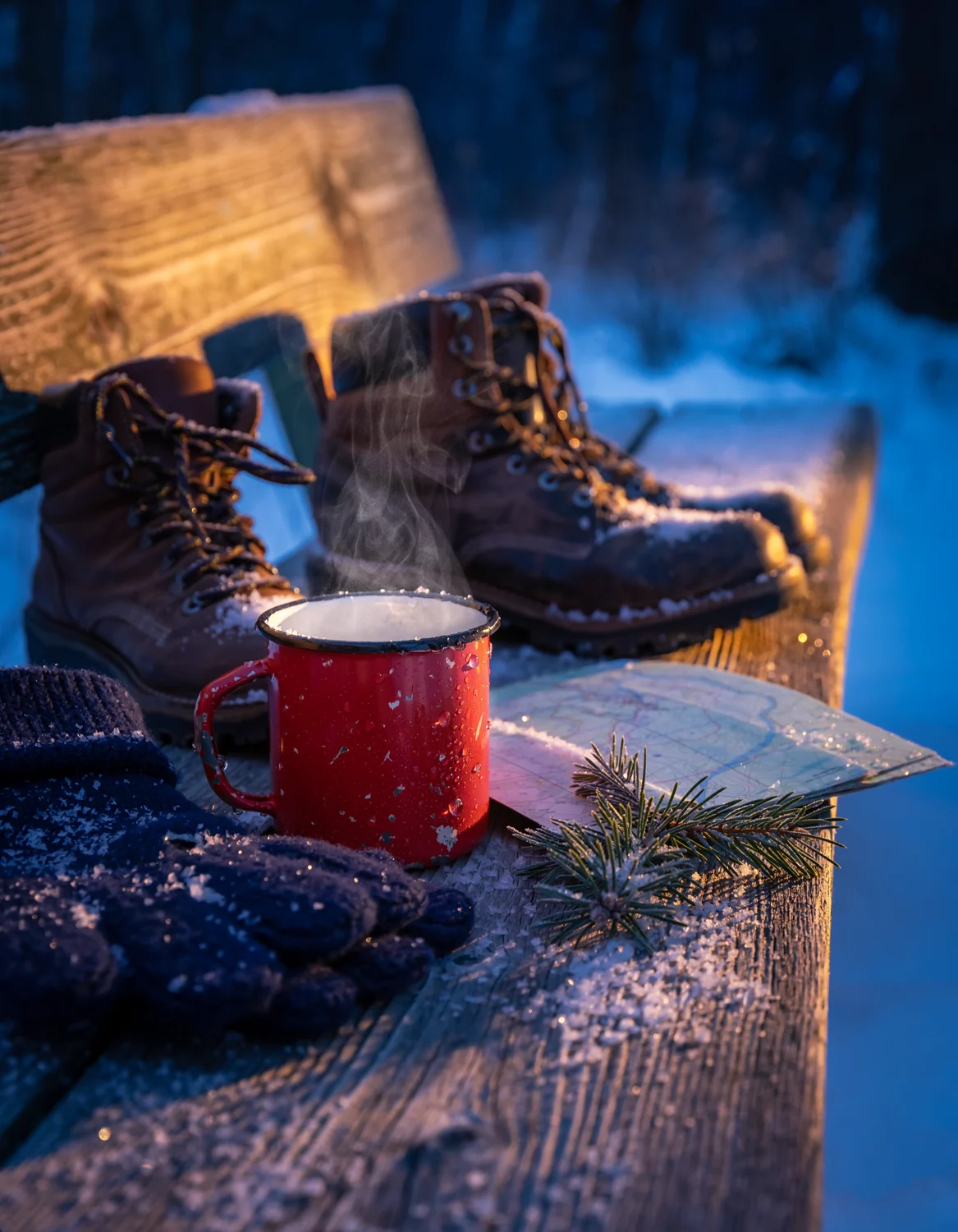 Winter setting artwork accompanying One More Snow Day